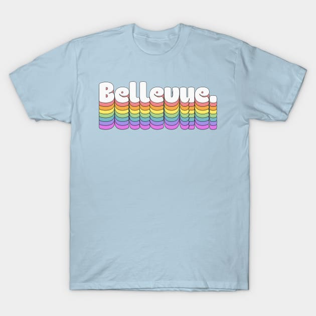 Bellevue \\// Retro Typography Design T-Shirt by DankFutura